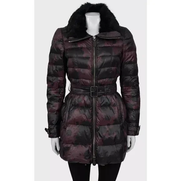 Burberry Brit Printed Fitted Down Coat Sz.S - Picture 1 of 4